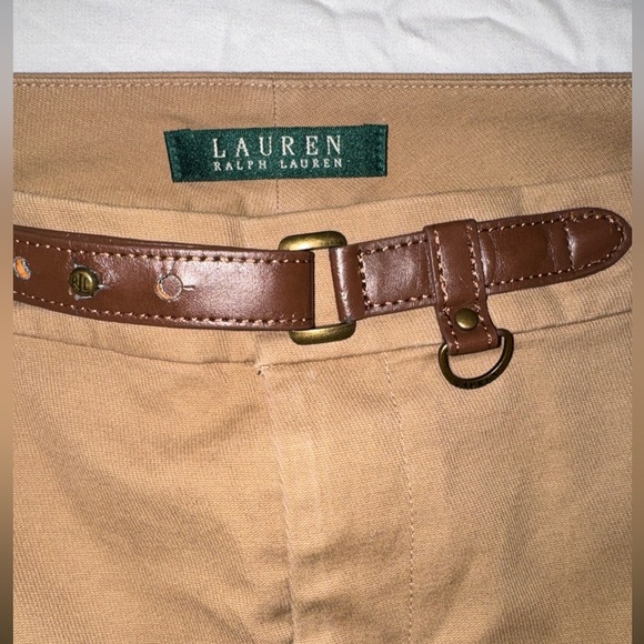 Ralph Lauren Camel Belted Pencil Skirt Tailored Equestrian Size 2 classic skirt - Picture 4 of 8